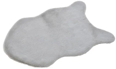 Immagine prodotto di Pelliccia decorativa a pelo corto grande come imitazione di pelliccia in 90 x 60 cm grigio