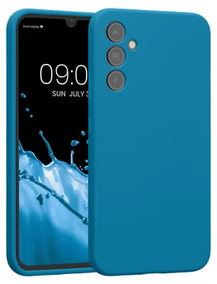 Produktbild von kwmobile Hülle kompatibel mit Samsung Galaxy A34 5G - Hülle Silikon gummiert - Handyhülle - Handy Case in Karibikblau