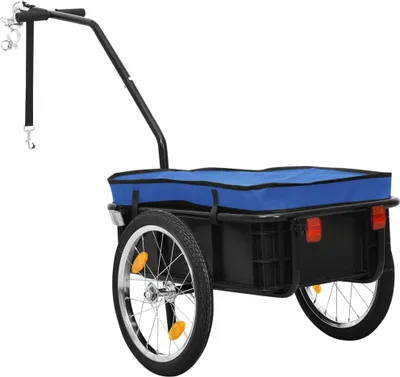 Obrázok produktu pre vidaXL Príves na bicykel a ručný vozík 155x60x83 cm oceľový modrý