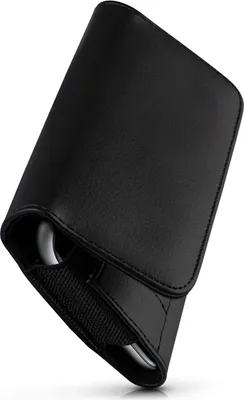 Produktbild von moex® Handy Quertasche kompatibel mit OnePlus 7 - Hülle mit Gürtelclip, Schwarz