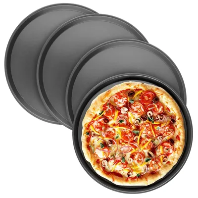 4er-Set runde Pizzaplatten Ø 29 cm, antihaftbeschichtet