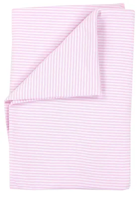 Produktbild von TupTam Baby Pucktuch Gestreift Puckdecke Baumwolle Jungen und Mädchen Pucken Babydecke, Farbe: Streifenmuster Rosa, Größe: 120 x 120 cm