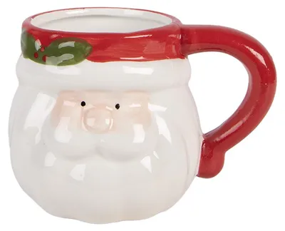 Obrázok produktu pre Clayre & Eef Hrnček Father Christmas 300 ml biela keramika