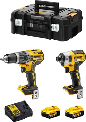 Imagen del producto de DeWALT Kit DCK266P2T (DCD796 + DCF887 + 2 x 5,0 Ah + DCB115 + TSTAK II)