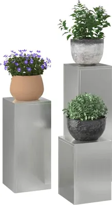 Obrázek produktu pro Stojan na rostliny 3 pcs Stříbrná Pozinkovaná ocel