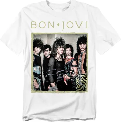 Produktbild von Bon Jovi - T-Shirt für Herren/Damen Uni TV21604 (S) (Weiß)