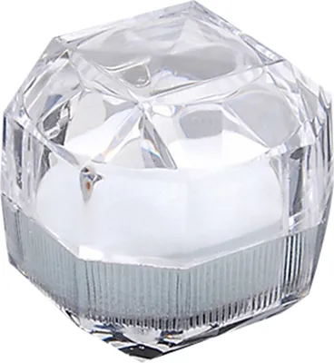 Produktbild von 1 Stück transparente Acryl-Ring-Display-Box, Aufbewahrungsbox, Organizer, Geschenk, Schmucketui