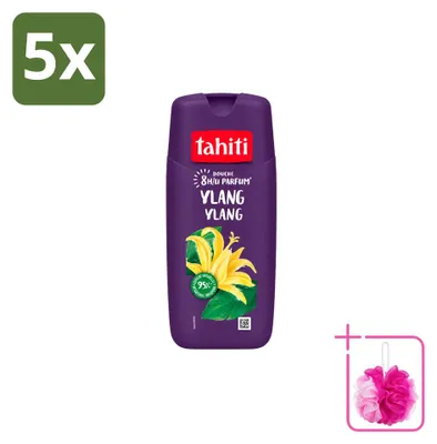 Image de 5 flacons de gel douche Tahiti Ylang Ylang - 315 ml - Pack économique - 5 pièces