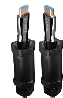 Produktbild von LINDY HDMI Fibre Optic Hybridkabel, gepanzert 8K60Hz 30m
