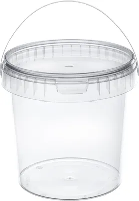 Produktbild von Garronda Eimer mit Deckel, 1 Liter, 5 Stück, für die Lagerung von Lebensmittel- und Chemischen Produkten Transparent GD-0072