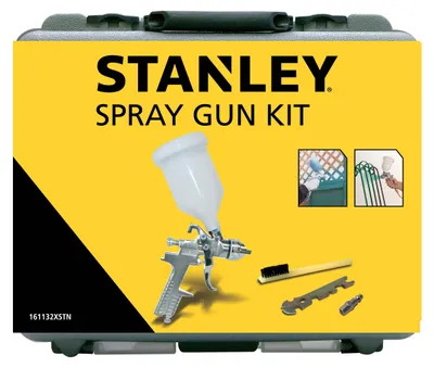 Produktbild von Stanley Farbsprühpistole mit Zubehör 161132XSTN - Behälter 0.6L - Max. 4Bar - In