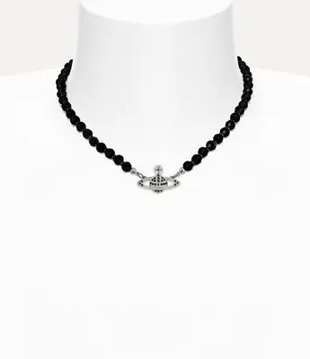 Produktbild von Vivienne Westwood Messaline Choker – Platin/Ruthenium/Schwarz