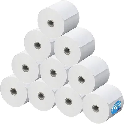 Immagine prodotto di 10 Rotoli Di Carta Termica 80mm Per Registratori Di Cassa Stampanti Termiche 12mm