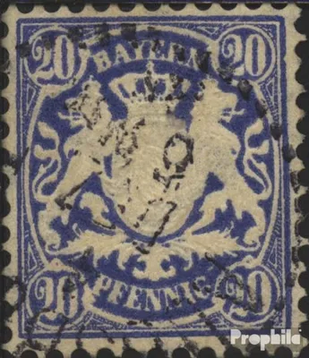 Produktbild von Briefmarken Bayern 1881 Mi 50 gestempelt Staatswappen