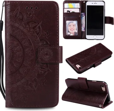 Immagine prodotto di Custodia per Apple iPhone SE 2020/2022 Custodia per cellulare Custodia Flip Case Mandala Rose