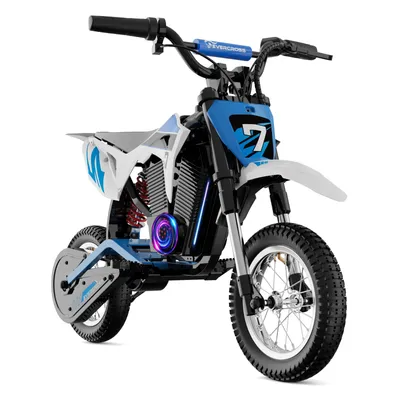 Image de EVERCROSS EV12M PRO Moto électrique enfants, moto électrique avec moteur 300W, longue portée 15KM, pneus gonflables 12'', musique Bluetooth, lumières colorées