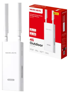 Produktbild von Mercusys MB118-4G, Wi-Fi 4 (802.11n), Einzelband (2,4GHz), Ethernet/LAN, 4G, Weiß, Tragbarer Router