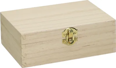 Produktbild von Holzkartenkiste mit 2 Fächern und Klappdeckel