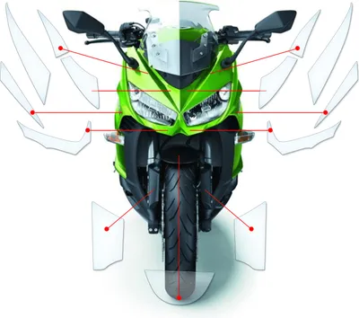 Produktbild von Lackschutzfolie Steinschlagschutz passend für Kawasaki Z1000SX 2014-2016
