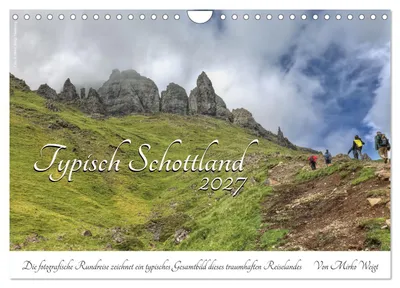 Produktbild von Typisch Schottland (Wandkalender 2027 DIN A4 quer), CALVENDO Monatskalender