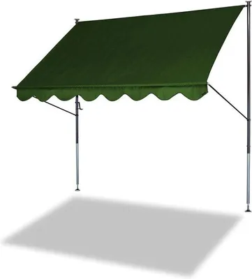 Produktbild von Famanu Balkonmarkise ohne Bohren - grün, 200 cm