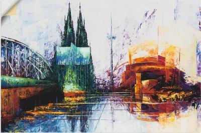Produktbild von ARTland Wandbild, selbstklebend Kölner Dom Skyline 3 Größe: 30x20 cm