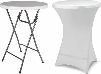 Obrázek produktu pro Párty stolek BISTRO skládací vč. elastického potahu 80 x 80 x 110 cm