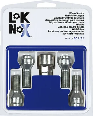 Immagine prodotto di MCGARD LoKNoX, set di serrature per cerchi, cromate, angolo di 60°, filettatura M14, attacco a 17 mm e 19 mm, lunghezza 30 mm, compatibili con: BMW X3 (E83), BMW X5 (E53), RENAULT MASTER III furgone (FV), RENAULT ESPACE IV (JK0/1)