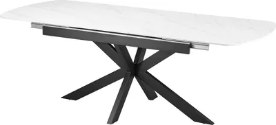 Produktbild von Ausziehbarer Esstisch Hestia - 180/220x90x76cm - gesinterter Stein - Marmor