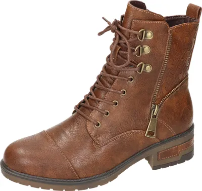 Produktbild von Rieker Damen Stiefelette Biker Boots Zierreißverschluss 91614, Größe:37 EU, Farbe:Braun