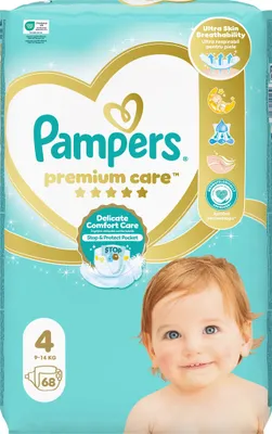 Obrázek produktu pro Pleny Premium Care, velikost 4 (9-14 kg), 68 ks
