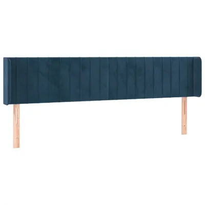 Produktbild von Kopfteil mit Ohren Dunkelblau 203x16x78/88 cm Samt
