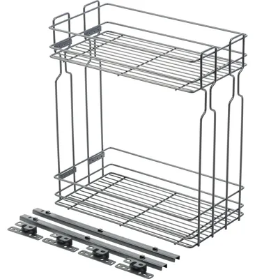 Produktbild von Solidchoice – Ausziehbare Schublade mit 2 Einlegeböden für Küchenmöbel