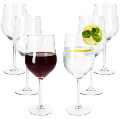 Zdjęcie produktu dla 6x Olivia Otwarte kieliszki do wina i wody 300 ml z nóżką Kieliszek koktajlowy Impreza Uroczystość
