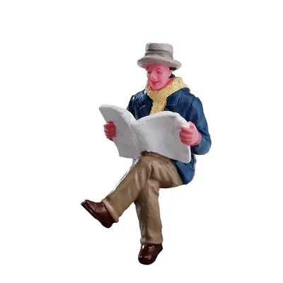 Immagine prodotto di Weihnachtsfigur Lettura dei giornali del mattino