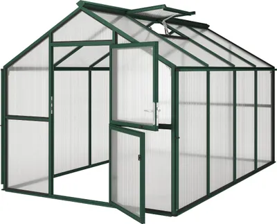Produktbild von KGT Gewächshaus "Novum IV" tannengrün 11,1 m² 10 mm HKP