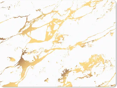 Produktbild von MuchoWow® Mauspad Mousepad Marmor - Weiß - Gold - Luxus 40x30 cm - Mousepads - Maus Mat - Pad - Mausunterlage - Anti Rutsch