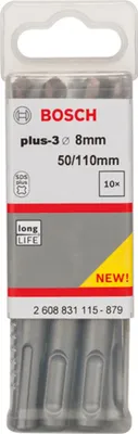 Immagine prodotto di Trapano a percussione plus-3, 8x50x110mm 10 pz.