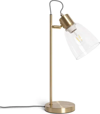 Produktbild von Tischlampe Metall und Glas Shirley Gold