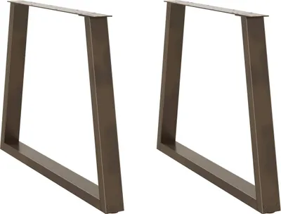 Obrázok produktu pre Nohy k jedálenskému stolu v tvare V, 2 ks, prírodná oceľ, 100 x (72-73,3) cm, oceľ
