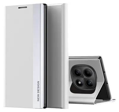 Produktbild von Hülle für Xiaomi Redmi Note 15 5G/4G, Kunstleder Magnetisch Klapp Stand Schutzhülle Weiß
