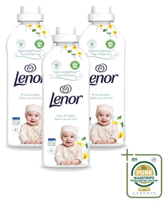 Produktbild von 3 x Lenor Weichspüler Sensitiv – Milder Duft - Vorratspackung - 3 Stücke