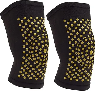 Produktbild von Selbstheizende Knieschoner, beheizte Kniebandage, thermische Kniebandage, Turmalin-Heizgürtel, Wermut, kältebeständige warme Kniestützgürtel, 1 Paar
