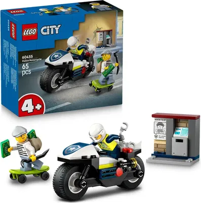 Immagine prodotto di LEGO City 60455 Honika su una moto della polizia