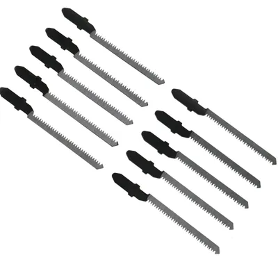 Produktbild von T-Schliff-Sägeblätter für Stichsägen, HCS, 10 Stück, für Holz und Kunststoff