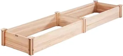 Produktbild von Famanu Erhöhte Pflanzenbox - Holz, braun - Ideal für Garten und Balkon