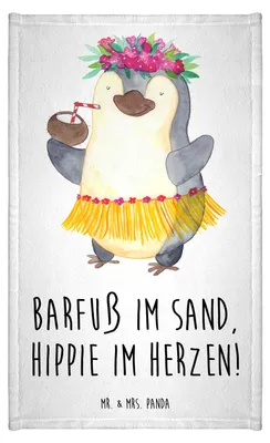 Produktbild von Mr. & Mrs. Panda Handtuch Sommer Hippie - Weiß - Geschenk, Sommerferien, Strand, Kamin, Frotteetuch, Designs, Summer Feelings, Sommerprodukte, Motive, Gästehandtuch 30x50