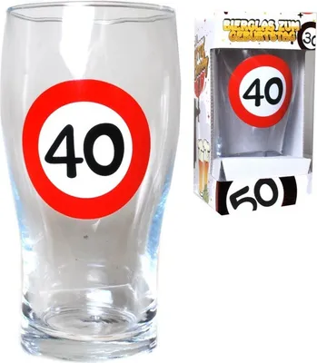 Produktbild von 1Stueck Bierglas 40 zum 40. Geburtstag