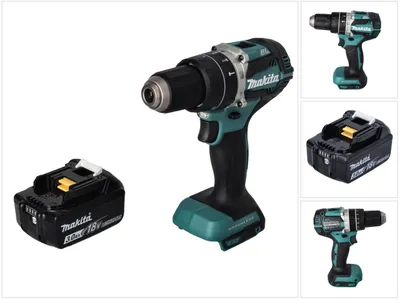 Image de Makita DHP 484 F1 Perceuse-visseuse à percussion sans fil 18 V 54 Nm brushless + 1x Batterie 3,0 Ah - sans Chargeur