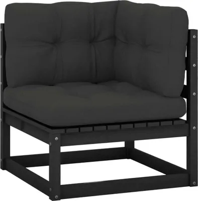 Produktbild von Garten-Ecksofa mit Kissen Massivholz Kiefer